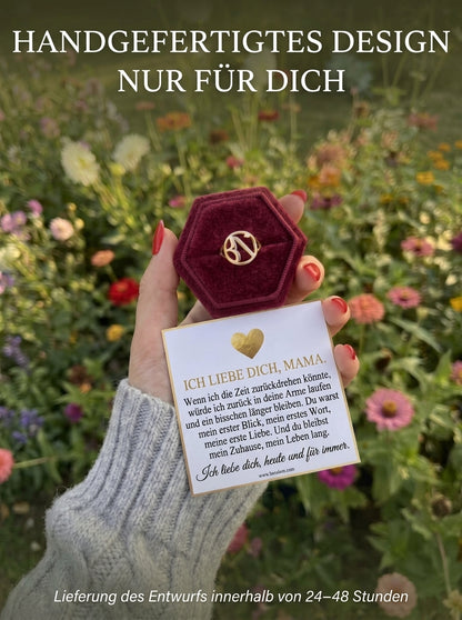 Ich liebe dich, Mama – Monogramm-Ring
