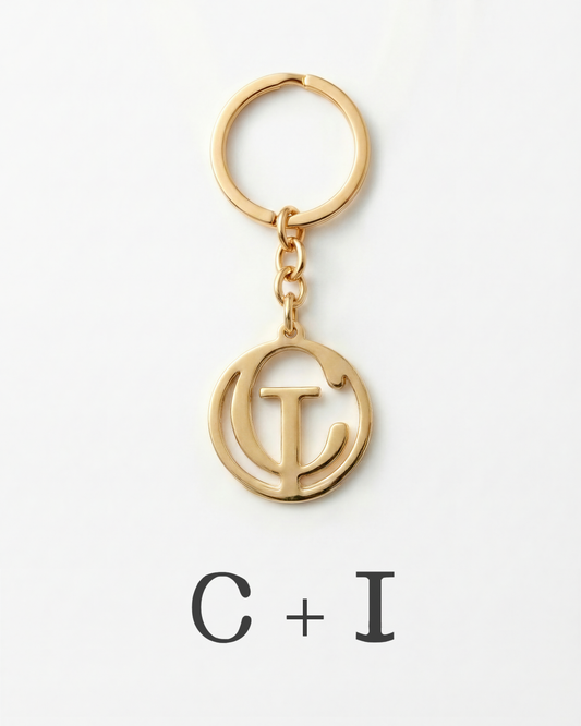 Schlüsselanhänger mit verschlungenen Initialen