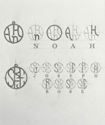 Maßgefertigter Monogramm-Schlüsselanhänger